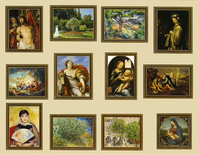 Комплект картин для оформления кабинета мировой художественной культуры  (12 шт.)