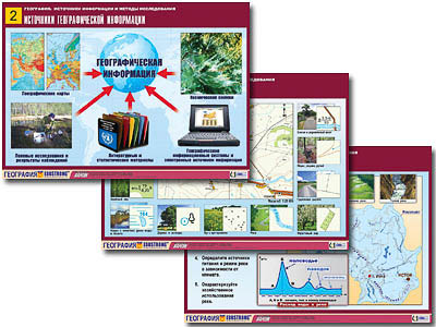 Комплект таблиц по географии "География: источники информации и методы исследования" (10т., А1,лам.)
