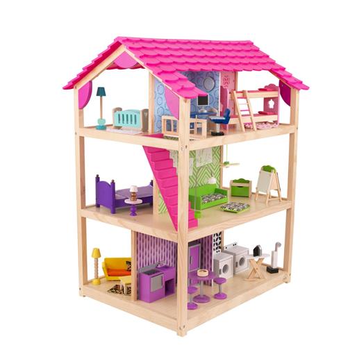 Кукольный домик для Барби "Самый роскошный" (So Chic) с мебелью 45 элементов, на колесиках