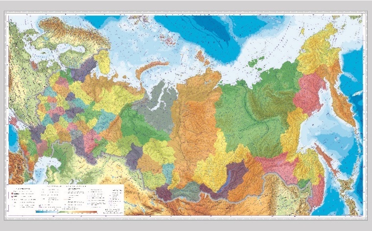 Политическая карта Российской Федерации (тип 1)